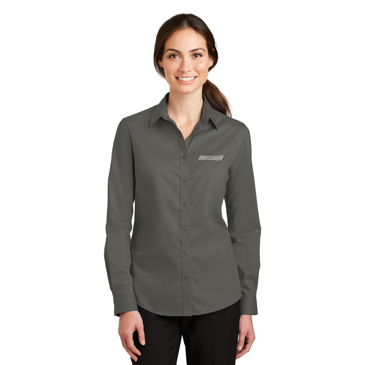 Port Authority Women's SuperPro Twill Shirt — model
